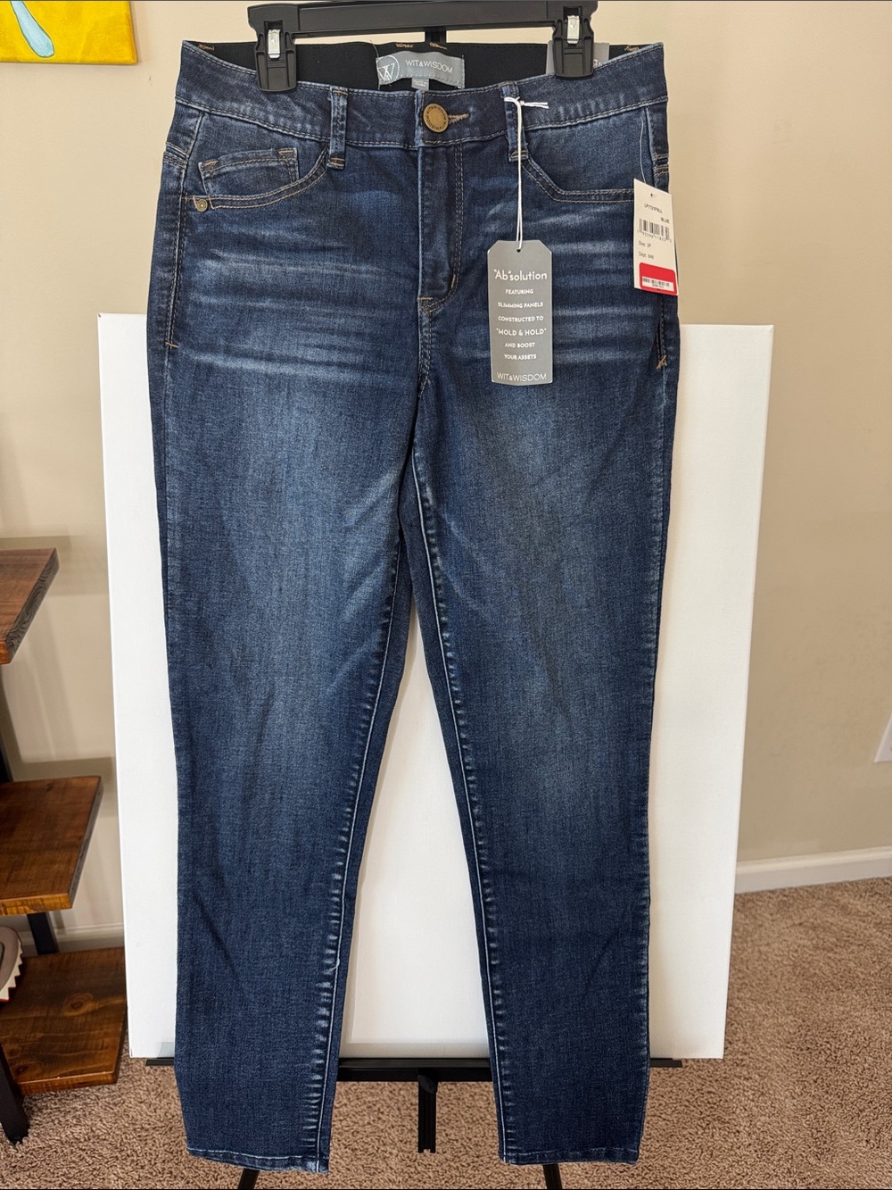 NWT Wit & Wisdom Dark Indigo Skinny Jeans Size 2p